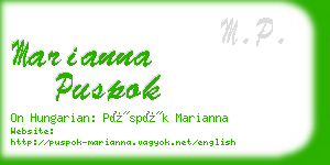 marianna puspok business card
